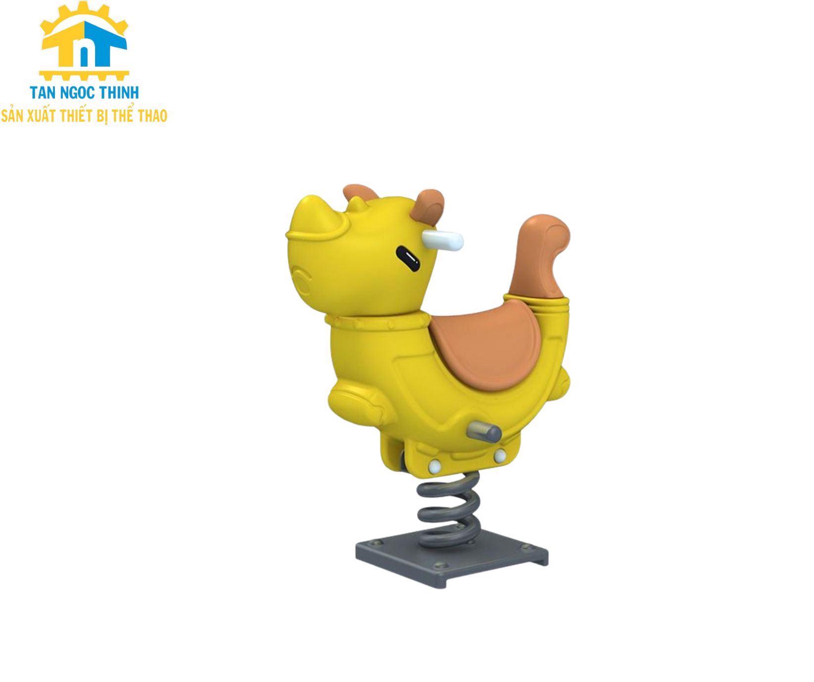 Bập bênh nhún lò xo đơn tê giác